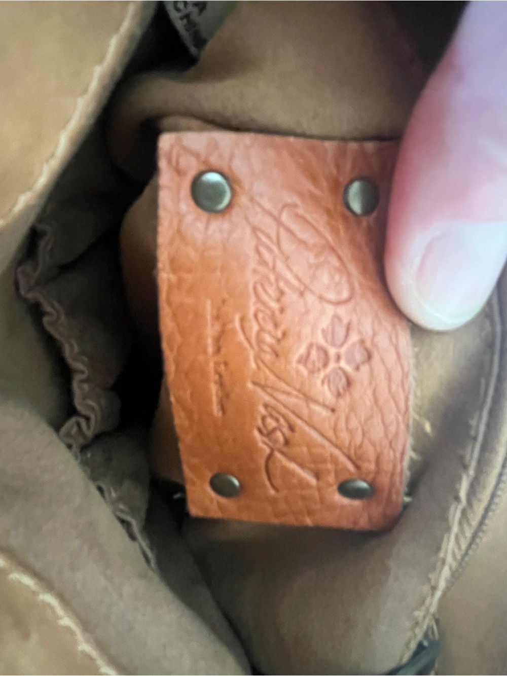 Patricia Nash Tan Leather Crossbody Bag - Picture 9 of 10